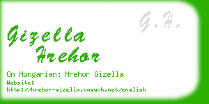 gizella hrehor business card